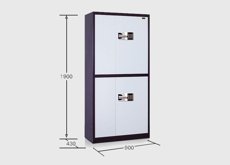 通雙節(jié)保密文件柜，鋼制文件柜